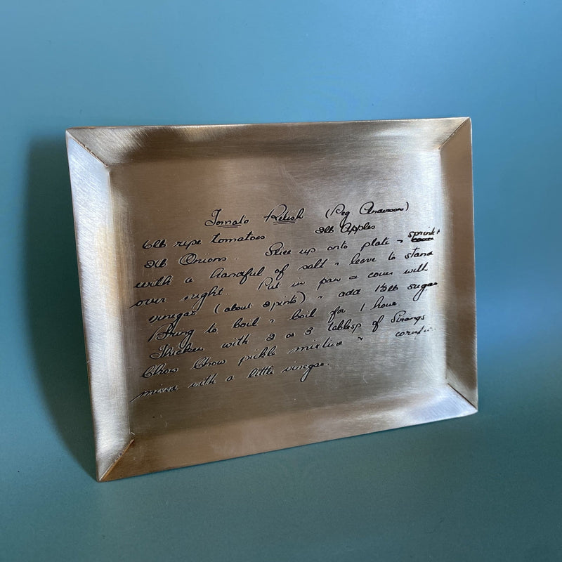 A treasured Tomato Relish recipe from a grandmother to a grandaughter.